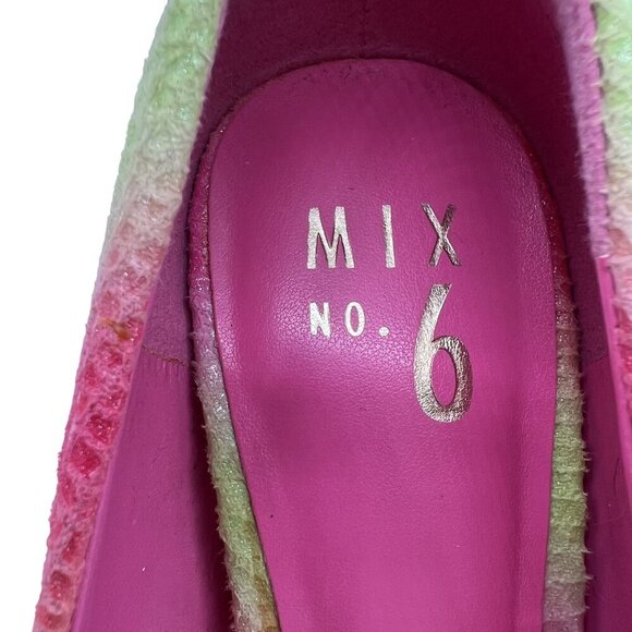 Mix No.6 Danyah 8M Rainbow Island Fruits Ombre Stiletto Heels Snake Texture Shoe - Picture 12 of 15